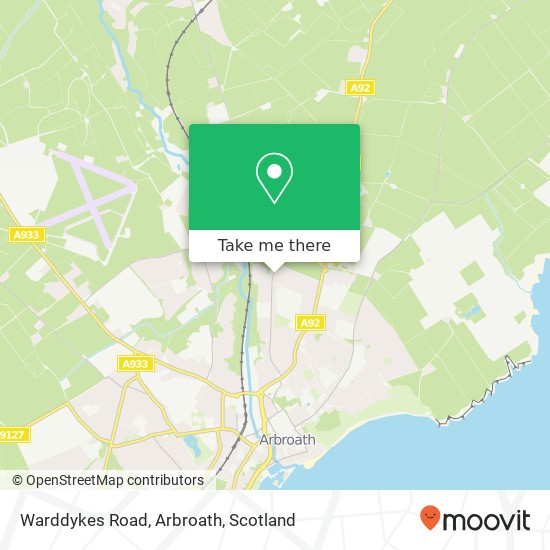 Warddykes Road, Arbroath map