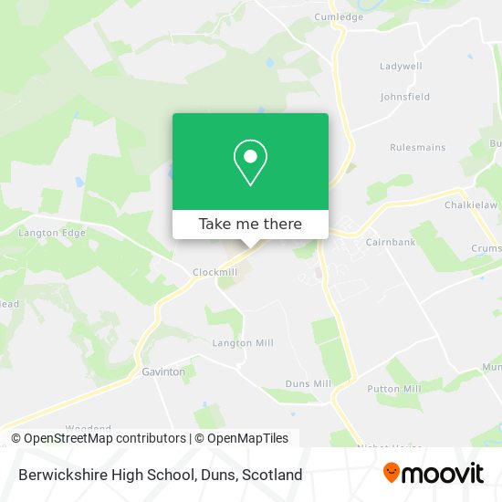 Berwickshire High School, Duns map