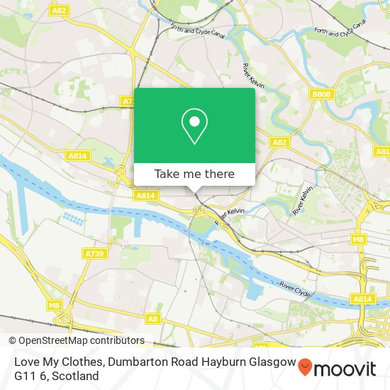 Love My Clothes, Dumbarton Road Hayburn Glasgow G11 6 map