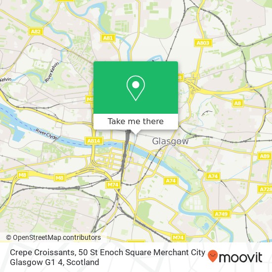 Crepe Croissants, 50 St Enoch Square Merchant City Glasgow G1 4 map