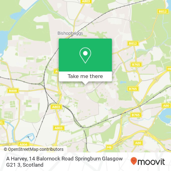 A Harvey, 14 Balornock Road Springburn Glasgow G21 3 map