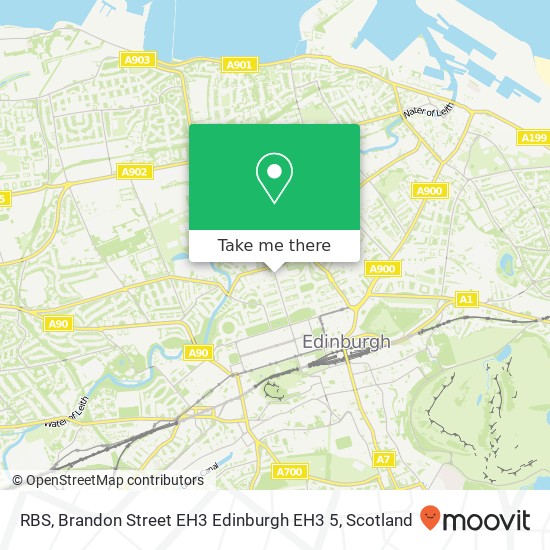 RBS, Brandon Street EH3 Edinburgh EH3 5 map