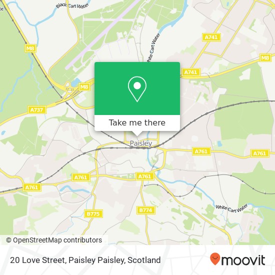 20 Love Street, Paisley Paisley map
