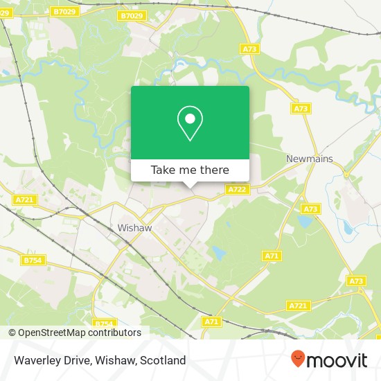 Waverley Drive, Wishaw map