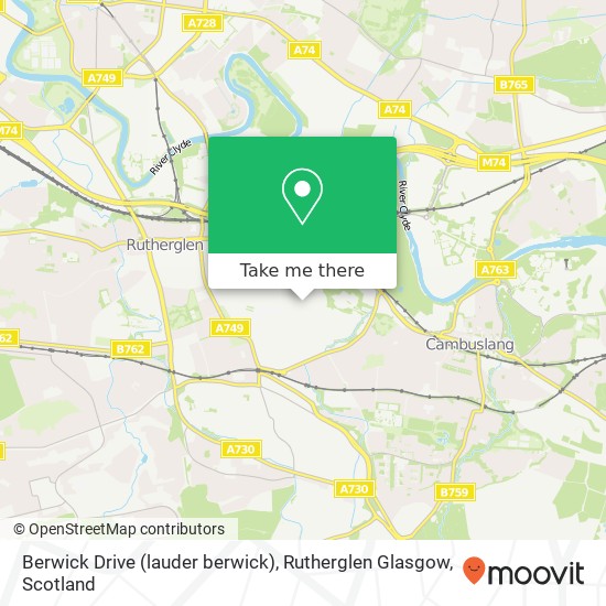 Berwick Drive (lauder berwick), Rutherglen Glasgow map