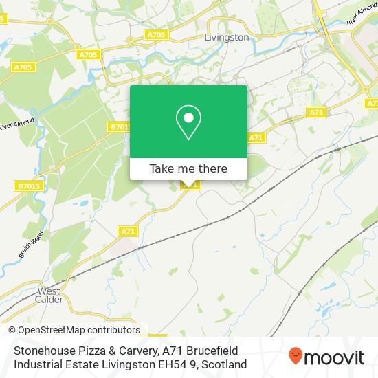 Stonehouse Pizza & Carvery, A71 Brucefield Industrial Estate Livingston EH54 9 map