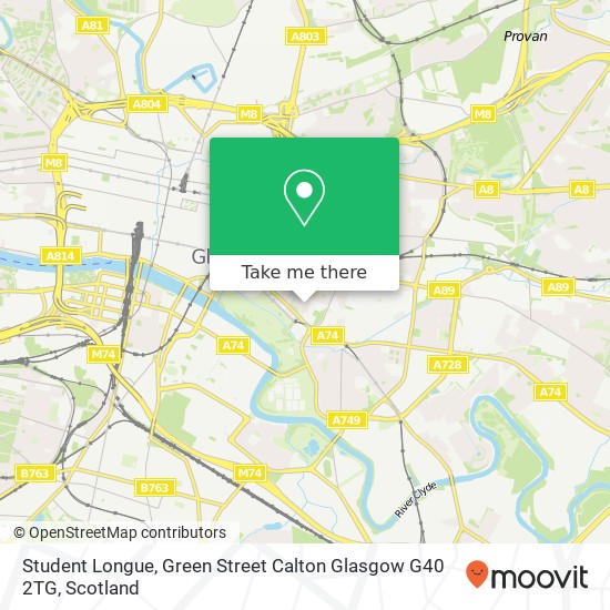 Student Longue, Green Street Calton Glasgow G40 2TG map