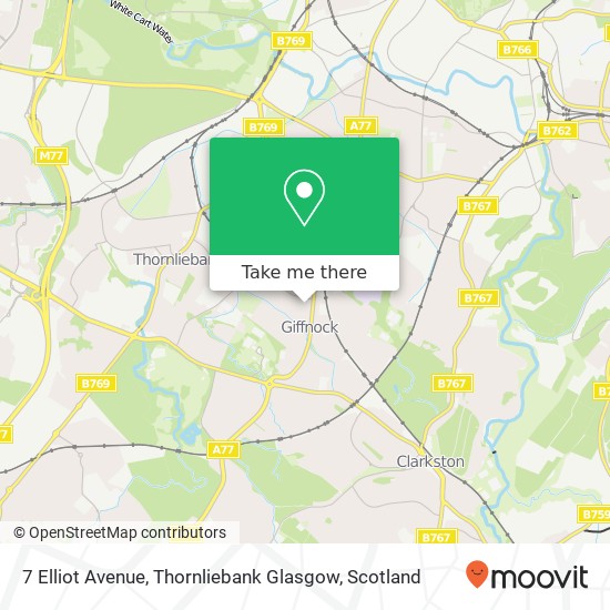 7 Elliot Avenue, Thornliebank Glasgow map