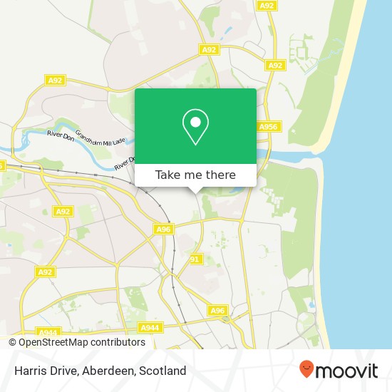 Harris Drive, Aberdeen map