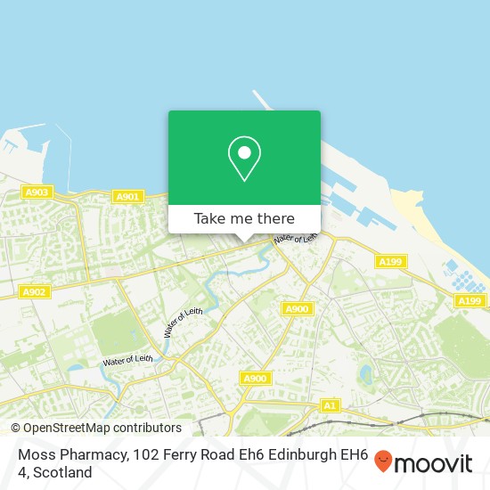 Moss Pharmacy, 102 Ferry Road Eh6 Edinburgh EH6 4 map