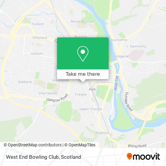 West End Bowling Club map