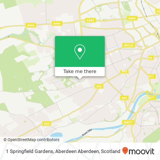 1 Springfield Gardens, Aberdeen Aberdeen map