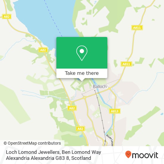 Loch Lomond Jewellers, Ben Lomond Way Alexandria Alexandria G83 8 map