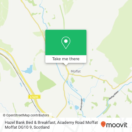 Hazel Bank Bed & Breakfast, Academy Road Moffat Moffat DG10 9 map