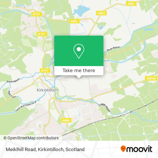 Meiklhill Road, Kirkintilloch map