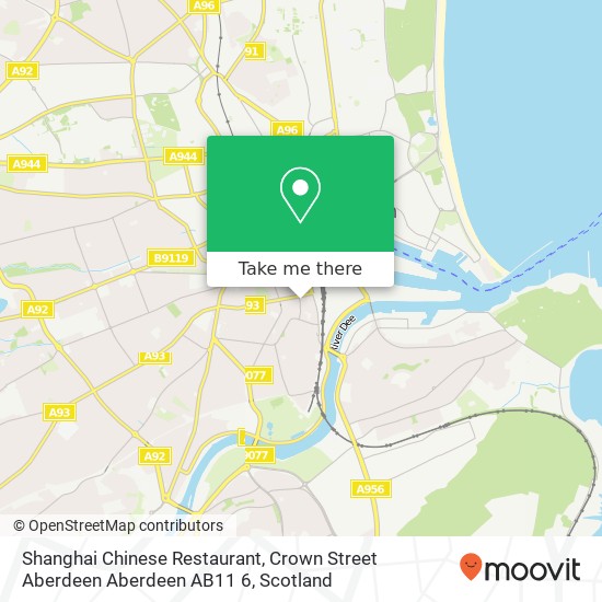 Shanghai Chinese Restaurant, Crown Street Aberdeen Aberdeen AB11 6 map