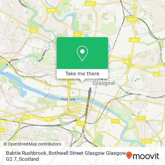 Babtie Rushbrook, Bothwell Street Glasgow Glasgow G2 7 map