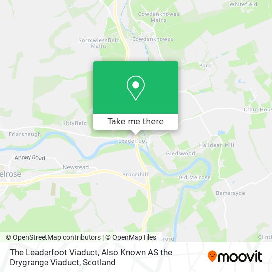 The Leaderfoot Viaduct, Also Known AS the Drygrange Viaduct map
