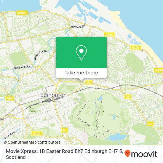 Movie Xpress, 1B Easter Road Eh7 Edinburgh EH7 5 map
