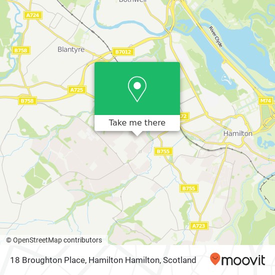 18 Broughton Place, Hamilton Hamilton map