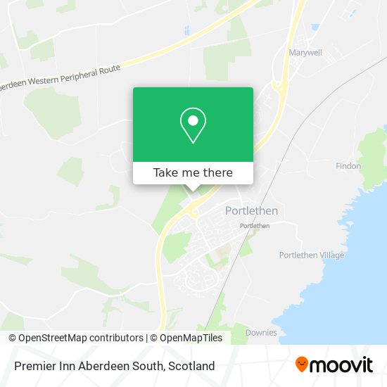 Premier Inn Aberdeen South map