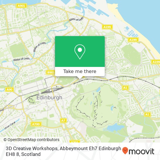 3D Creative Workshops, Abbeymount Eh7 Edinburgh EH8 8 map