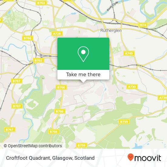 Croftfoot Quadrant, Glasgow map