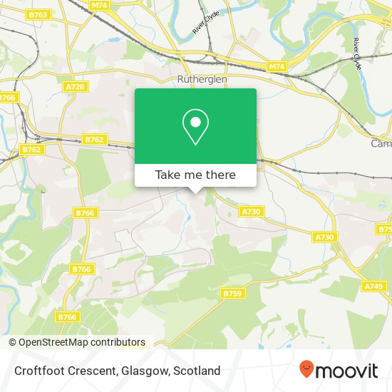 Croftfoot Crescent, Glasgow map