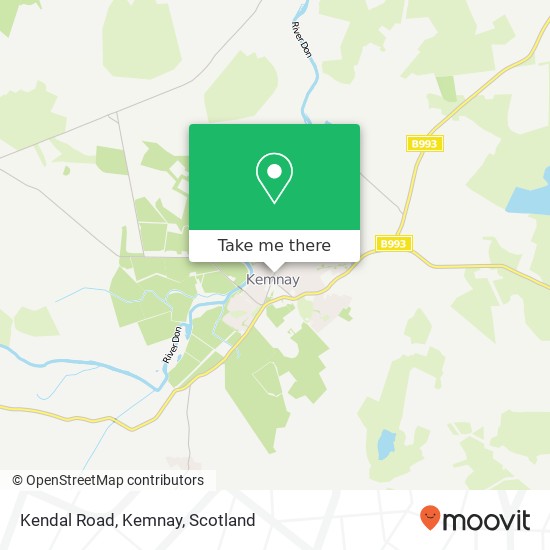 Kendal Road, Kemnay map