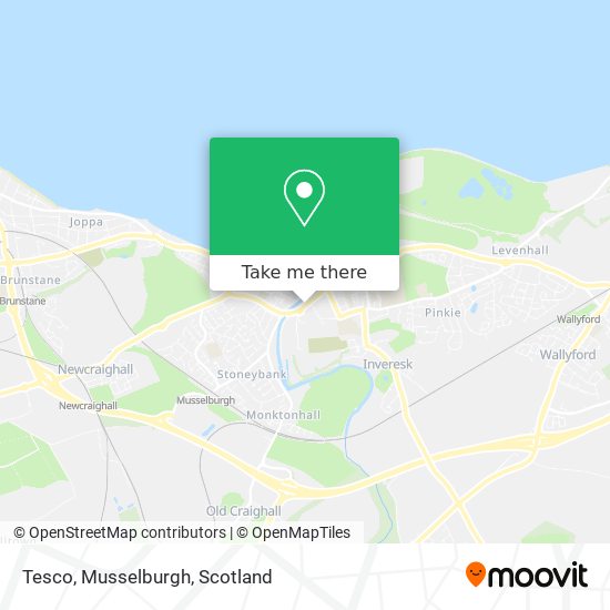 Tesco, Musselburgh map
