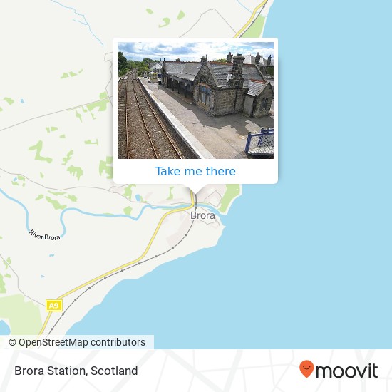 Brora Station map