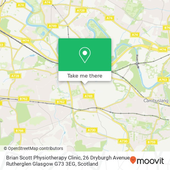 Brian Scott Physiotherapy Clinic, 26 Dryburgh Avenue Rutherglen Glasgow G73 3EG map
