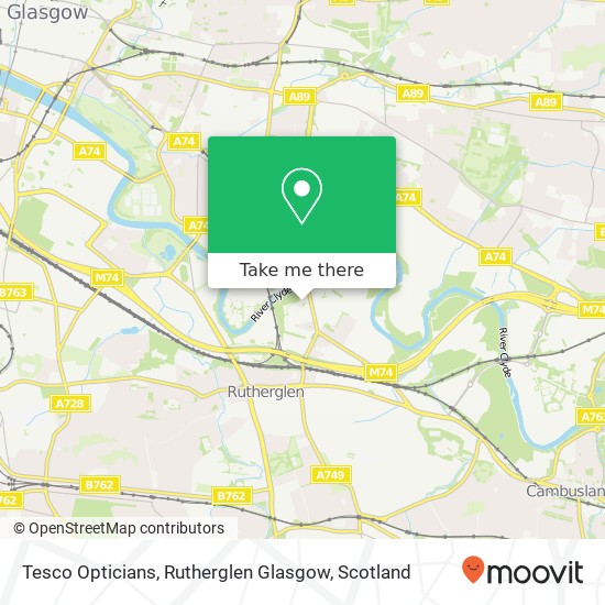 Tesco Opticians, Rutherglen Glasgow map