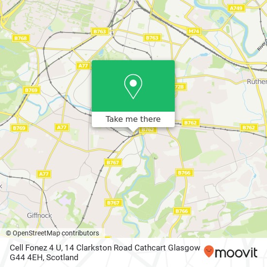 Cell Fonez 4 U, 14 Clarkston Road Cathcart Glasgow G44 4EH map