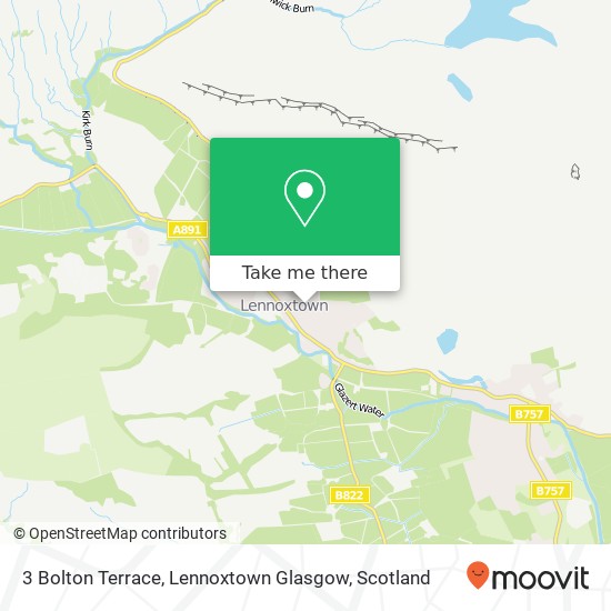 3 Bolton Terrace, Lennoxtown Glasgow map