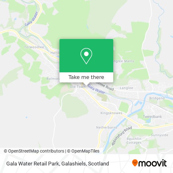 Gala Water Retail Park, Galashiels map