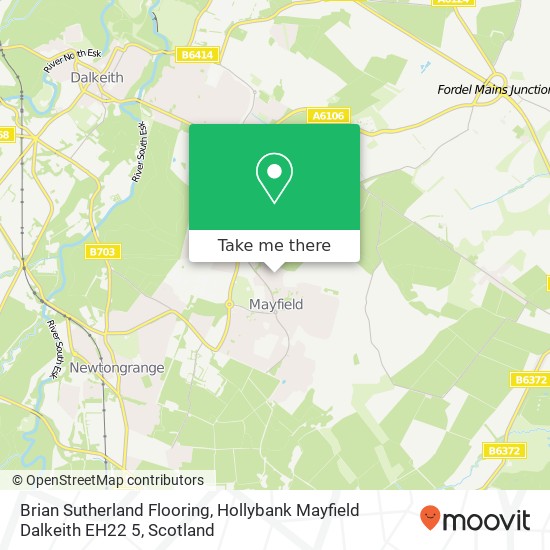 Brian Sutherland Flooring, Hollybank Mayfield Dalkeith EH22 5 map