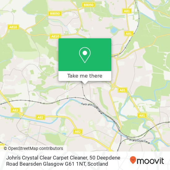 John's Crystal Clear Carpet Cleaner, 50 Deepdene Road Bearsden Glasgow G61 1NT map