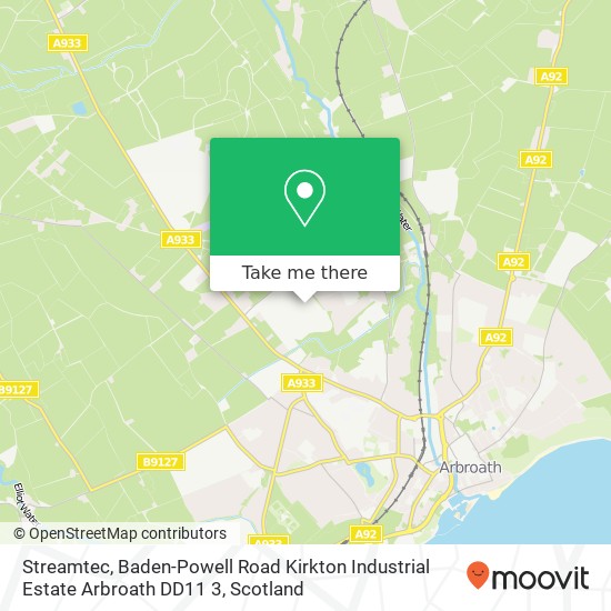 Streamtec, Baden-Powell Road Kirkton Industrial Estate Arbroath DD11 3 map