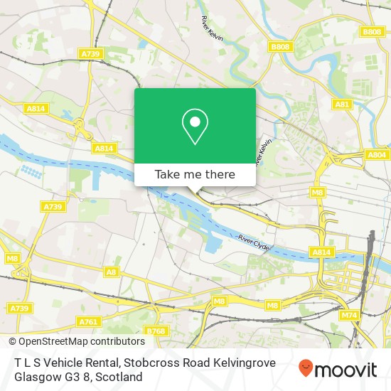 T L S Vehicle Rental, Stobcross Road Kelvingrove Glasgow G3 8 map