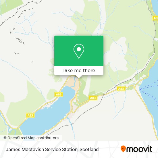 James Mactavish Service Station map