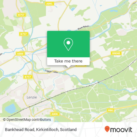 Bankhead Road, Kirkintilloch map