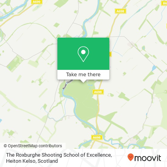 The Roxburghe Shooting School of Excellence, Heiton Kelso map