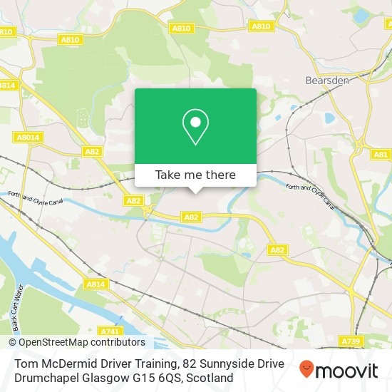 Tom McDermid Driver Training, 82 Sunnyside Drive Drumchapel Glasgow G15 6QS map