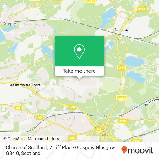 Church of Scotland, 2 Liff Place Glasgow Glasgow G34 0 map