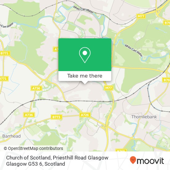 Church of Scotland, Priesthill Road Glasgow Glasgow G53 6 map