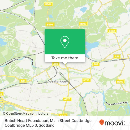 British Heart Foundation, Main Street Coatbridge Coatbridge ML5 3 map