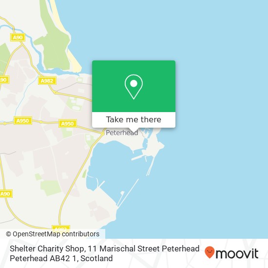 Shelter Charity Shop, 11 Marischal Street Peterhead Peterhead AB42 1 map