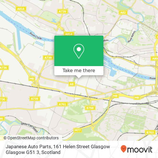 Japanese Auto Parts, 161 Helen Street Glasgow Glasgow G51 3 map
