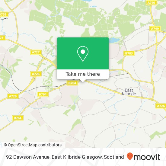 92 Dawson Avenue, East Kilbride Glasgow map